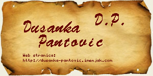 Dušanka Pantović vizit kartica